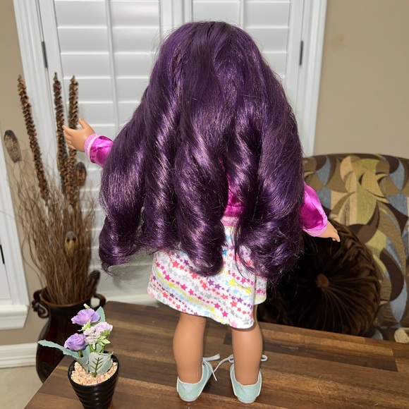 Retired American Girl Purple Hair DOLL 86 Meet Outfit - Picture 4 of 9